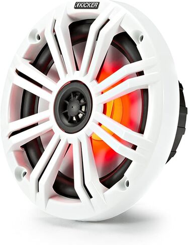 Kicker 45KM654L 6.5" LED Marine Speakers and Front 6.5in Speaker Pods Compatible with Polaris Ranger XP1000 2018-2024 in Saudi Arabia