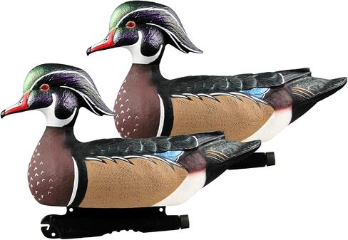 Avery GHG Pro-Grade Wood Duck Decoys, 6-Pack | Realistic Durable Waterfowl Hunting Floating Duck Decoys with 60/40 Forward Weighted Swim Keel | 4 Body Positions, Male & Female Ducks (73135) in Saudi Arabia