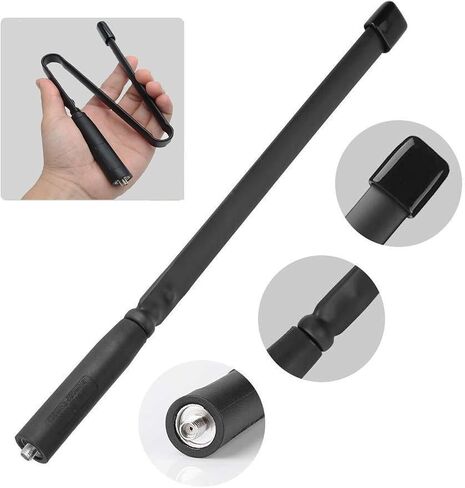 2 حزمة baofeng الهوائي VHF/UHF 18.8 بوصة 144/430 ميجا هرتز راديو هوائي قابلة للطي قابلة للطي لـ UV-5R ، 5RPlus ، BF-F8HP ، BF-888S ، BF-888S EX ، 5RX3 ، 3RPLUS ، H777 ، BF-F8HP ، 5RA ، 5RE in Saudi Arabia