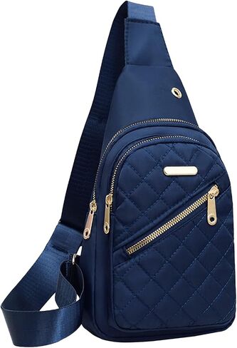 Sling Crossbody Backpacking Packs, Shoulder Daypack Anti-Theft Cross Body Motorcycle Chest Bags, One Strap Fanny Back Pack(Blue) in Saudi Arabia