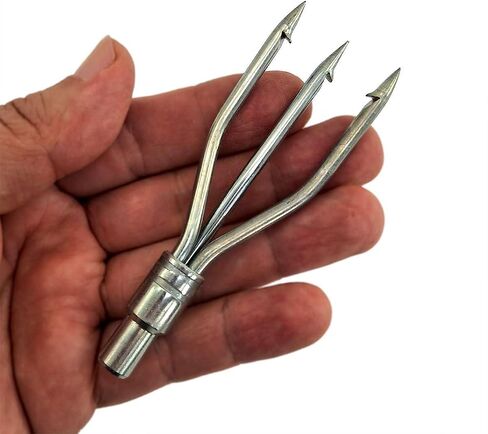 Speargun Galvanized Trident - Flat 3-Prong for Spearfishing, Freediving & Scuba Diving in Saudi Arabia