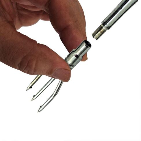 Speargun Galvanized Trident - Flat 3-Prong for Spearfishing, Freediving & Scuba Diving in Saudi Arabia