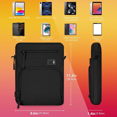 أحبة الكمبيوتر اللوحي 11 بوصة ، متوافقة مع iPad Pro 11 (Gen 5th-1 ، M4/M2/M1) ، 10.9 "AIR AIR (7th 4th Gen ، M3/M2) ، Microsoft Surface GO & Other 11" ، حالة مقاومة للماء ، حالة مقاومة للماء in Kuwait