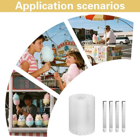 2 Sets Cotton Candy Mesh and Clip Stabilizer Kit, Reusable & Cuttable Cotton Candy Machine Supplies, Floss Maker Accessories in Saudi Arabia