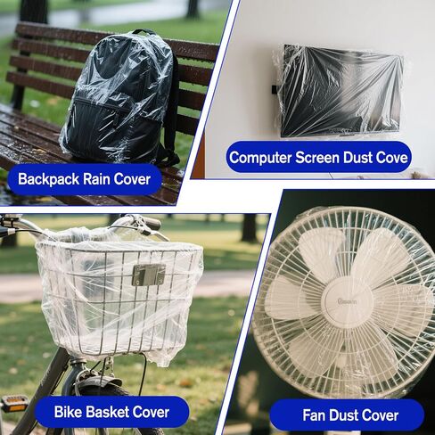 30pcs Backpack Rain Cover Disposable Waterproof Lightweight Backpack Cover Elastic Covers Protector for Outdoor Hiking Compact Raincoat Raincover for Cycling Travel (41-50L) in Saudi Arabia