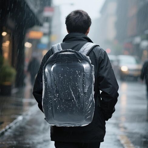 30pcs Backpack Rain Cover Disposable Waterproof Lightweight Backpack Cover Elastic Covers Protector for Outdoor Hiking Compact Raincoat Raincover for Cycling Travel (41-50L) in Saudi Arabia