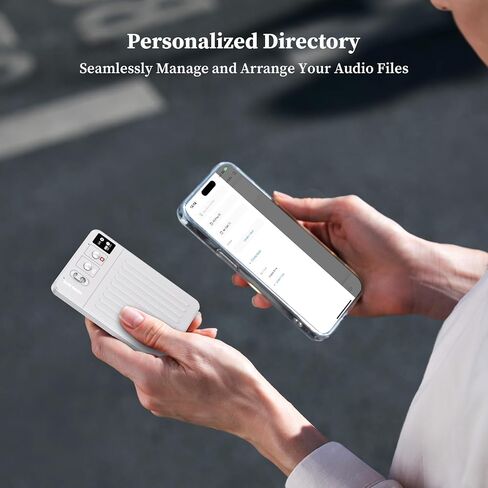 AI Voice Recorder - Voice Recorder w/No Fee for Transcribe & AI Summarize by ChatGPT, APP & Web Control, 121 Languages, 64GB Memory, Wireless Charging,Digital Voice Recorder for Meetings/Calls Silver in Saudi Arabia