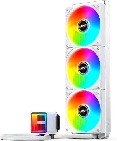 Jeyi Iarcticstorm 360 مبرد المياه الأبيض ، سطح المكتب Argb AIO CPU CPU ، Intel & AMD TDP 280W ، مضخة غير مكتملة للمرآة غير المليئة بالسيطرة على PWM ، لـ AMD RYZEN AM5 | 4 ، Intel LGA 1851 | 1700 إلخ. in Kuwait