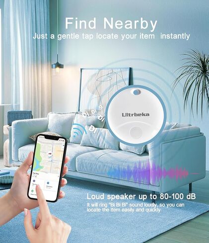 Air Tag 4 Pack Bluetooth Tracker لـ Apple Find My (IOS) MFI Finder Continful Pitch for Keys ، Wallet ، أمتعة ، حقيبة ظهر ، بطارية مقاومة للماء مضادة للبطارية (وليس من أجل Android) in Kuwait