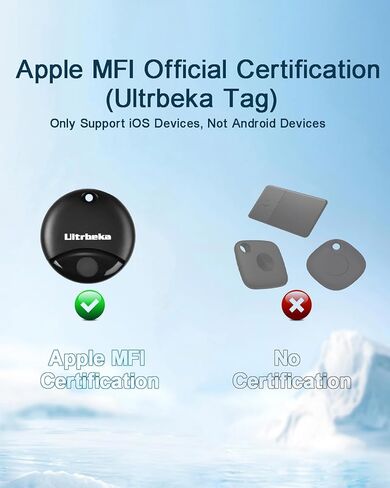 Air Tag 4 Pack Bluetooth Tracker لـ Apple Find My (IOS) MFI Finder Continful Pitch for Keys ، Wallet ، أمتعة ، حقيبة ظهر ، بطارية مقاومة للماء مضادة للبطارية (وليس من أجل Android) in Kuwait