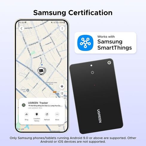 تعمل علامات تعقب Bluetooth Slim S Ugreen Slim S مع تطبيق Samsung SmartThings (Samsung فقط) ، ومكتشف بطاقة محفظة سعة 1.7 ملم ، بطاقة تعقب مائية قابلة لإعادة الشحن للمحفظة ، المفتاح ، الأمتعة in Kuwait