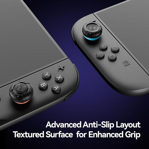 GeekShare G.S.Tac Edge Switch 2 Silicone Thumb Grip Caps Set, Anti-Slip Joystick Cover Caps Compatible with Switch 2 2025, 3 Pairs / 6 pcs - Black in Saudi Arabia