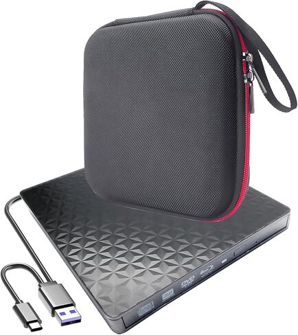 USB-C TILL EDICAL 4K ULTRA HD 3D UHD Blu-ray DVD Player/Burner +BAS Storage ، لـ ASUS HP LENOVO DELL MSI Surface ACER CAPTOP MAMING CAMPORT ، 2IN1 BD-RE DVD +-R/RW DL Optical Drive in Kuwait