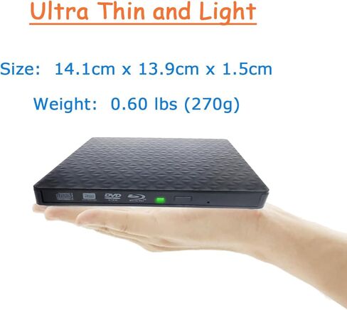 USB-C TILL EDICAL 4K ULTRA HD 3D UHD Blu-ray DVD Player/Burner +BAS Storage ، لـ ASUS HP LENOVO DELL MSI Surface ACER CAPTOP MAMING CAMPORT ، 2IN1 BD-RE DVD +-R/RW DL Optical Drive in Kuwait