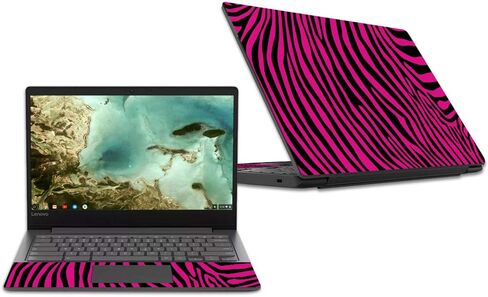 MightySkins Skin Compatible With Lenovo Chromebook S330 (2018) - Pink Zebra | Protective, Durable, and Unique Vinyl Decal wrap cover | Easy To Apply, Remove, and Change Styles | Made in the USA in Saudi Arabia