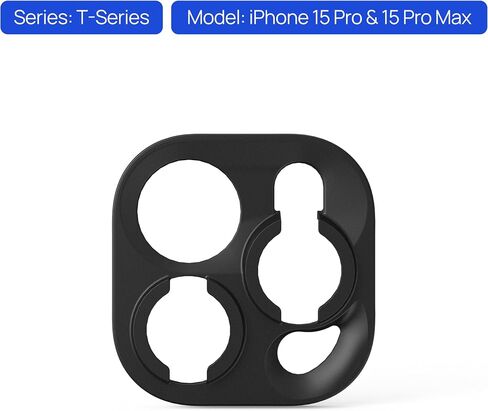 تنقل العدسات المتساقطة لحظة للعدسات T-Series (iPhone 15 Pro/Pro Max) أسود in Kuwait