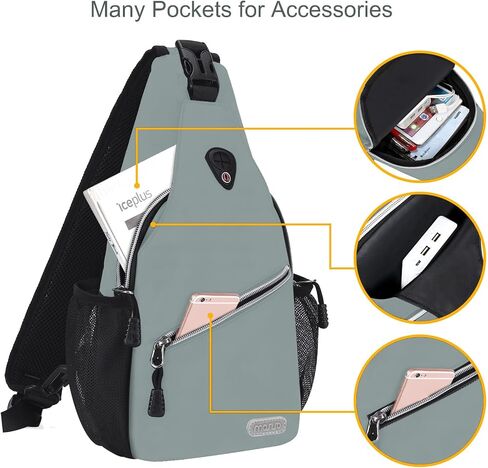 MOSISO Mini Sling Backpack,Small Hiking Daypack Travel Outdoor Casual Sports Bag, Black in Saudi Arabia