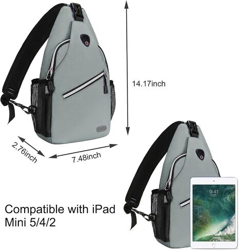 MOSISO Mini Sling Backpack,Small Hiking Daypack Travel Outdoor Casual Sports Bag, Black in Saudi Arabia