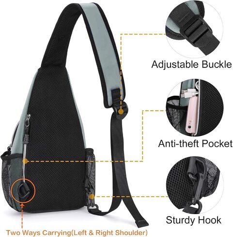 MOSISO Mini Sling Backpack,Small Hiking Daypack Travel Outdoor Casual Sports Bag, Black in Saudi Arabia