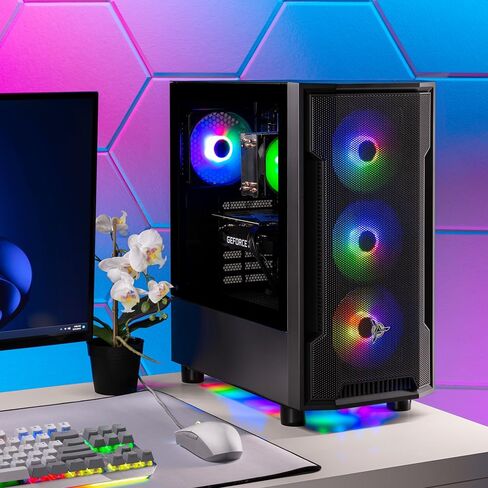 Skytech Gaming Chronos 3 Gaming PC, AMD Ryzen 7 5700 3.7GHz, NVIDIA RTX 5060, 1TB NVMe SSD, 16GB DDR4 RAM 3200, 650W Gold PSU, Wi-Fi, Win 11, Desktop in Kuwait