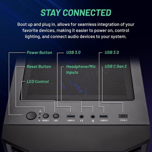 Skytech Gaming Chronos 3 Gaming PC, AMD Ryzen 7 5700 3.7GHz, NVIDIA RTX 5060, 1TB NVMe SSD, 16GB DDR4 RAM 3200, 650W Gold PSU, Wi-Fi, Win 11, Desktop in Kuwait