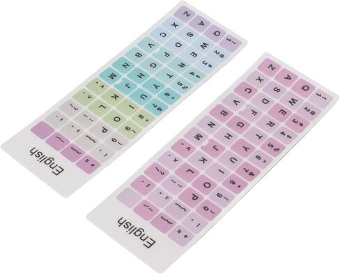 English Keyboard Stickers, Colorful PVC, 10-17in Laptops, Desktops, PC Keyboards, for English Language in Saudi Arabia