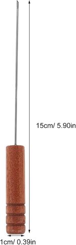 Toyvian Stainless Baiting Needle: Worm Threader أداة مقبض خشبي - إكسسوارات تزوير الكارب للمياه العذبة والمياه المالحة - معدات الصيد المحمولة in Kuwait