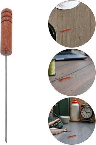 Toyvian Stainless Baiting Needle: Worm Threader أداة مقبض خشبي - إكسسوارات تزوير الكارب للمياه العذبة والمياه المالحة - معدات الصيد المحمولة in Kuwait
