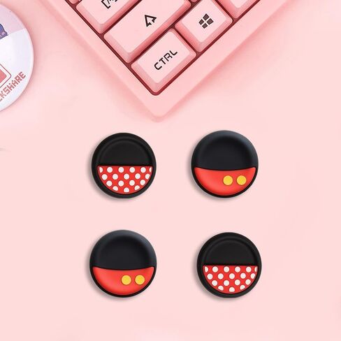 PERFECTSIGHT Cute Thumb Grips Cap Compatible with Nintendo Switch Joycon/OLED/Lite, Soft Silicon Joystick Caps, Kawaii Skin Button Stick Cover 3D Analog Kit for NS Controller, Brother in Saudi Arabia