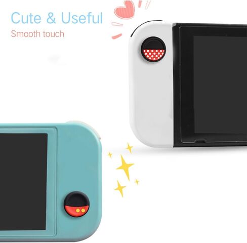 PERFECTSIGHT Cute Thumb Grips Cap Compatible with Nintendo Switch Joycon/OLED/Lite, Soft Silicon Joystick Caps, Kawaii Skin Button Stick Cover 3D Analog Kit for NS Controller, Brother in Saudi Arabia