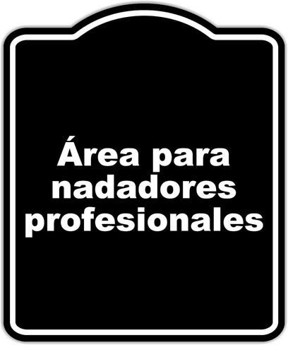 área para nadadores profesionales الأسود الألومنيوم المركب علامة 20 × 24 بوصة in Saudi Arabia