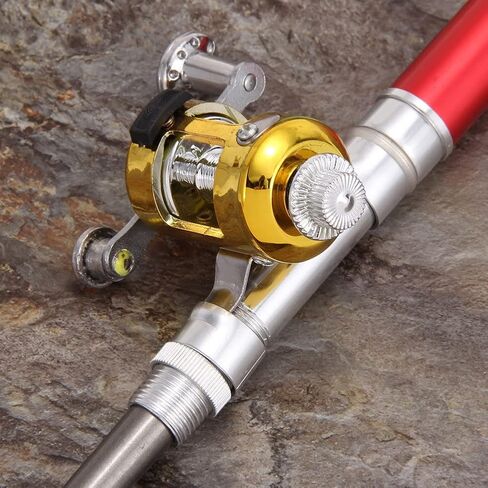 2023 Pocket Size Fishing Rod - Pen Fishing Pole and Reel Combo, Portable Telescopic Small Fishing Pole Mini Fishing Rod, Micro Collapsible Fishing Rod and Reel Combo Travel Fishing Kits in Saudi Arabia