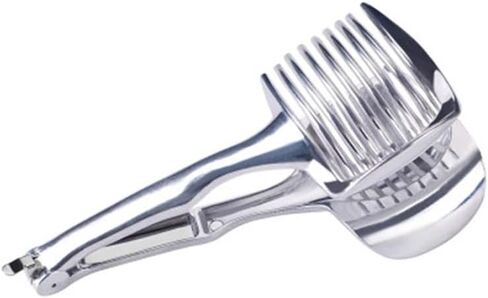 شريحة الليمون من الألومنيوم المتميزة ، والفضة ، وقطع طعام المطبخ مع مقبض ، و 18.5x8cm ، وأداة تقطيع موحدة للفواكه والطماطم in Kuwait