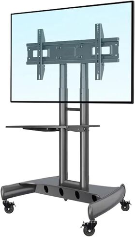 Aluminum AVA1500-60-1P 32"-75" White LCD TV Cart Flat Panel Plasma Trolley Stand with Camera Tray and AV Stand in Kuwait