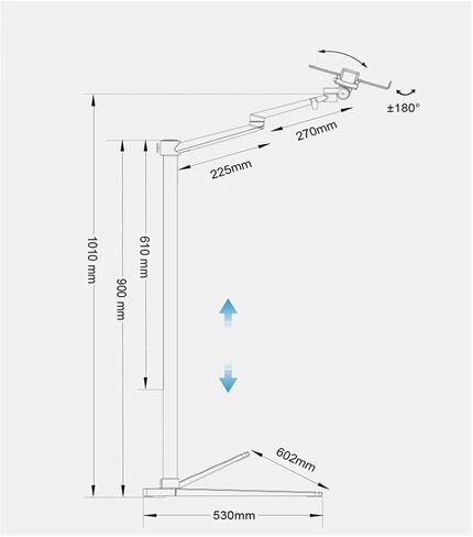 UP-8A Floor Stand Parts Accessories Rod Tube DIY(Black) in Saudi Arabia