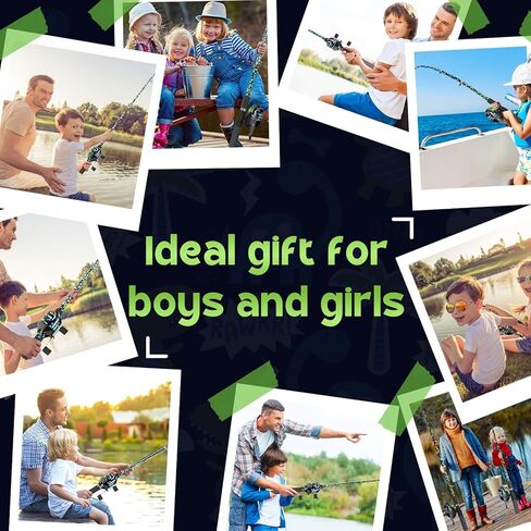 Kids Fishing Pole, Kids Telescopic Fishing Rod and Reel Combo for Children Boys Girls in Kuwait