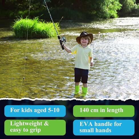 Kids Fishing Pole, Kids Telescopic Fishing Rod and Reel Combo for Children Boys Girls in Kuwait