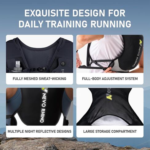 N NEVO RHINO Running Vest with 350ML TPU Soft Flask,Adjustable Chest Straps in Saudi Arabia