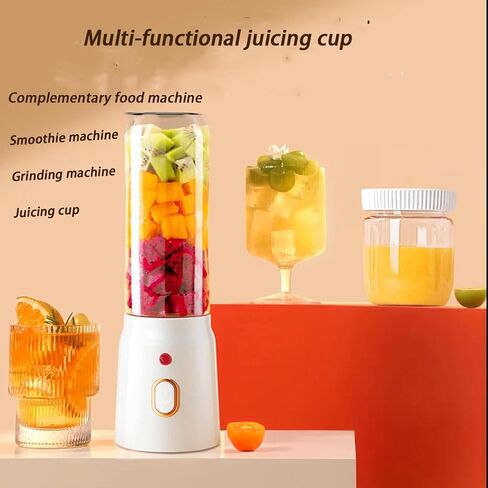 Smoothie & Shake Maker ، 17 أونصة (500 مل) الخلاط الشخصي مع 6 شفرات ، خلاط مصغرة USB-C قابلة لإعادة الشحن مع غطاء إضافي للسفر ، المكتب ، الصالة الرياضية in Kuwait