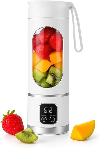 Portable Blender for Shakes & Smoothies, 450ml Personal Blender Cup with 12 Blades, USB-C Rechargeable Juicer, BPA-Free Leakproof Smoothie Maker for Travel, Gym, Home, Protein Shakes, and Juice in Saudi Arabia