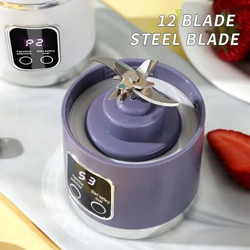 Portable Blender for Shakes & Smoothies, 450ml Personal Blender Cup with 12 Blades, USB-C Rechargeable Juicer, BPA-Free Leakproof Smoothie Maker for Travel, Gym, Home, Protein Shakes, and Juice in Saudi Arabia