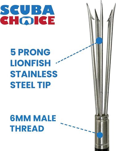 سكوبا تشويس رمح يد من الالومنيوم للسفر مع حقيبة حمل (3 قطع)، 6.5 قدم in Kuwait