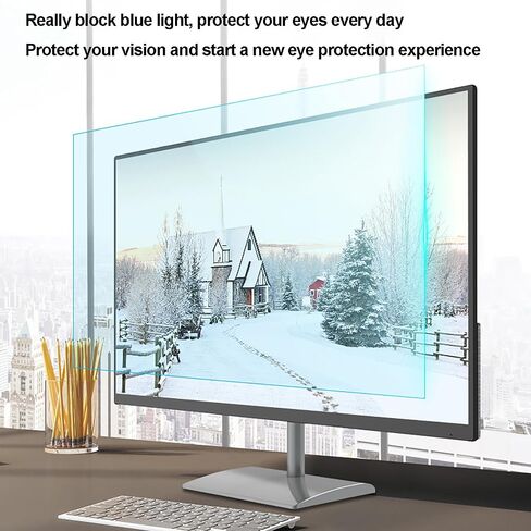 HD Blue Light Light Lights Screen Pretector Panours لـ 15-18.5 بوصة LED PC Monitor شاشة الكمبيوتر المحمول المضاد للضوء الأزرق المضاد للأشعة فوق البنفسجية ، 15in 4: 3 in Saudi Arabia