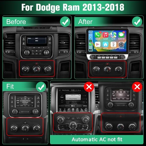 Android 13 Car Radio Stereo for Dodge RAM 1500 2500 3500 2013 2014 2015 2015 2017 2018 with Carplay Android Auto Bluetooth AC in Saudi Arabia