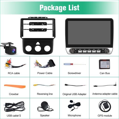 Android 13 Car Radio Stereo for Dodge RAM 1500 2500 3500 2013 2014 2015 2015 2017 2018 with Carplay Android Auto Bluetooth AC in Saudi Arabia
