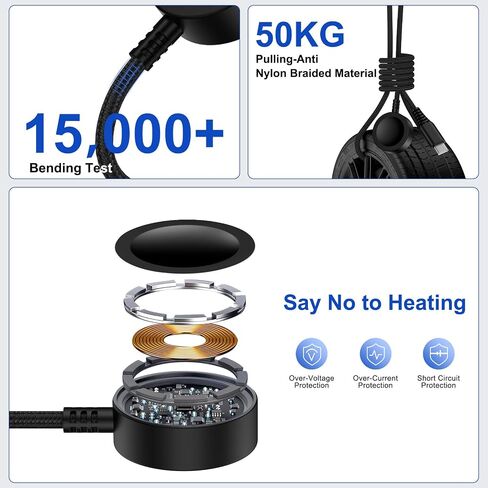for Samsung Watch Charger Fast Charging Compatible Galaxy Watch 8/8 Classic/7/Ultra/6/5 Pro/5/4,2 in 2 USB C/A Samsung Phone Charger 6ft with 20W Dual Charging Block for Galaxy A17/A36/A56/S25 Ultra in Kuwait