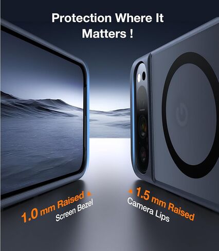 TORRAS Magnetic & Stand for Google Pixel 10 Pro XL Case, Fit for MagSafe & Pixelsnap, Military Grade Drop Protection, Slim for Pixel 10 Pro XL Phone Case with Sturdy Kickstand, Translucent Matte Black in Saudi Arabia