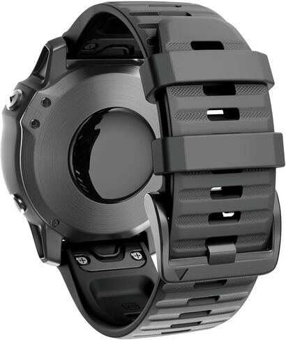 ANCOOL Compatible with Fenix 6X/7X Band 26mm Quickfit Soft Silicone Watch Band Replacement for Fenix 5X/Fenix 8 51mm/Fenix 5X Plus/Fenix 3/Fenix 6X Pro/Descent Descent MK2i Smartwatches (Black) in Saudi Arabia