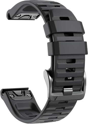 ANCOOL Compatible with Fenix 6X/7X Band 26mm Quickfit Soft Silicone Watch Band Replacement for Fenix 5X/Fenix 8 51mm/Fenix 5X Plus/Fenix 3/Fenix 6X Pro/Descent Descent MK2i Smartwatches (Black) in Saudi Arabia