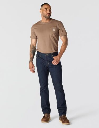 بنطلون جينز Carhartt متين ومرن للرجال بقصة مستقيمة و5 جيوب مدبب in Saudi Arabia